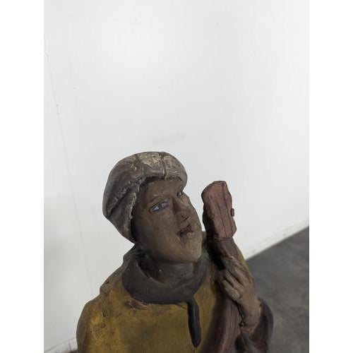 Vintage Statue of a Mandolin Player For Sale - Image 3 of 6