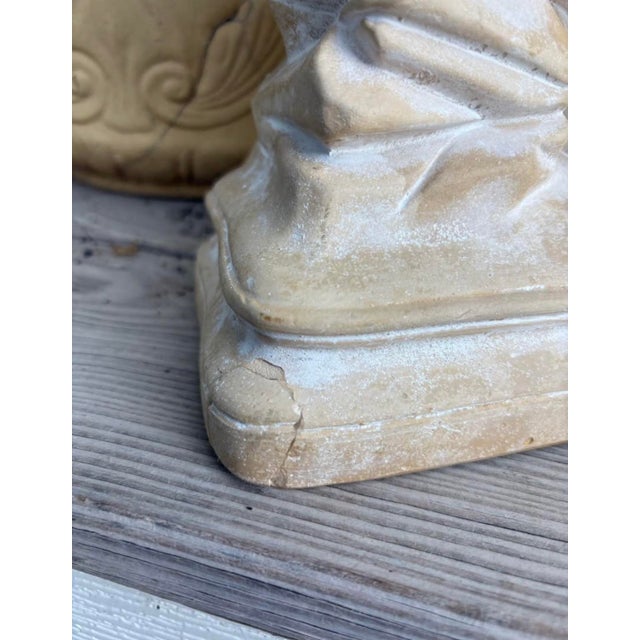 Sculpture Materials Vintage Chalkware Infant Jesus Statue Holding Crown of Thorns, 12.5” For Sale - Image 7 of 8