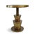 Antiqued brass finish cast aluminum side table. Beautiful modern design with stacked deco base design. Great functional...