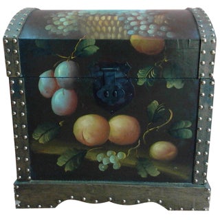Hand-Painted Storage Chest For Sale