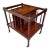 Vintage Faux Bamboo Burl-Top Magazine Rack Side Table For Sale