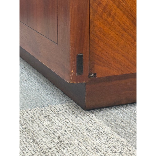 Lane Mid-Century Modern Walnut Side Table Cabinet For Sale - Image 11 of 11