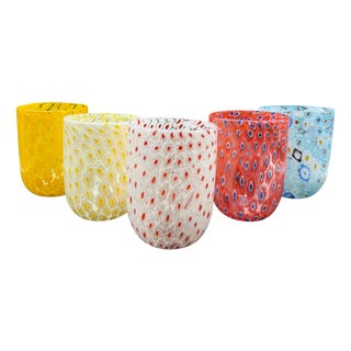 Murano Glass Goti de Fornaia Glasses, 1950s, Set of 5 For Sale