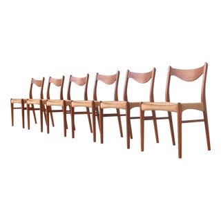 Dining Chairs in Glyngore Teak from Arne Wahl Iversen, Denmark, 1960s, Set of 6 For Sale