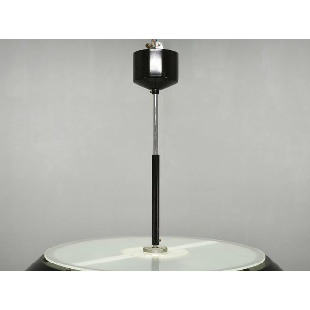 Modernist Black Glass Pendant Light from Napako, Czechoslovakia, 1960s For Sale - Image 4 of 16