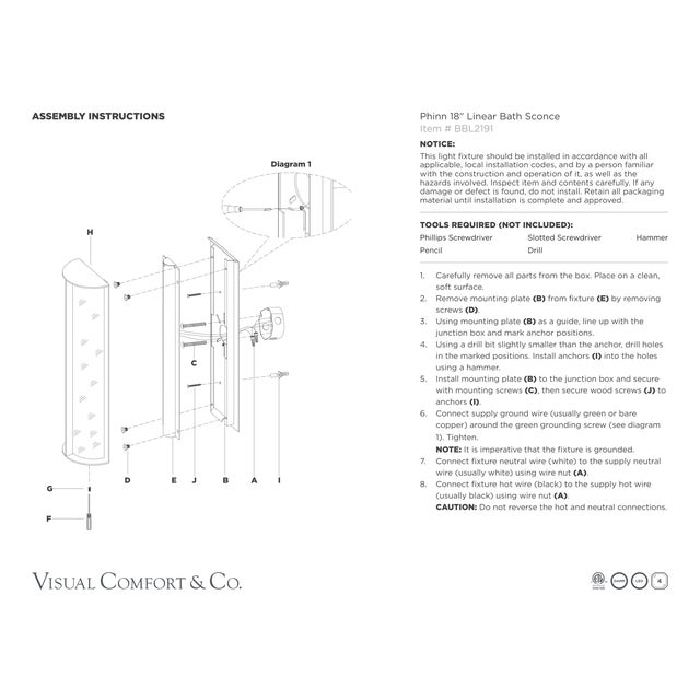 Barbara Barry for Visual Comfort Signature Phinn 18" Linear Bath Sconce in Polished Nickel with White Glass For Sale - Image 10 of 10