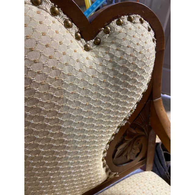 Cream Early 20th Century Antique Aesthetic Movement Arm Chair For Sale - Image 8 of 10