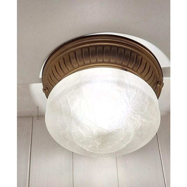 Vintage Ceiling Lamp in Brass, 1920s For Sale - Image 3 of 8