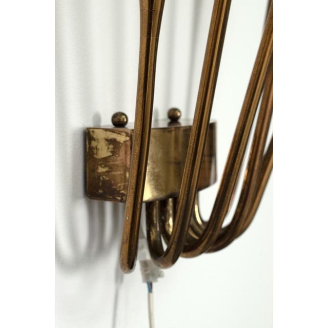 Metal Brass Wall Sconces, Set of 2 For Sale - Image 7 of 10