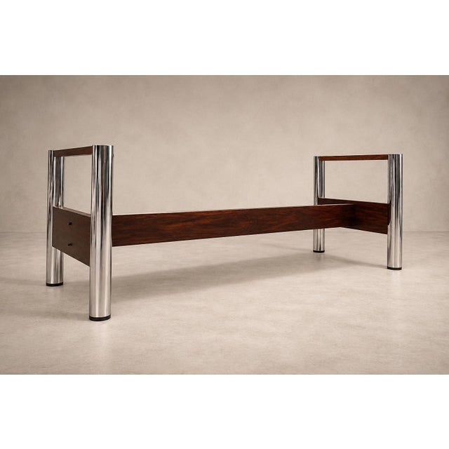 Brazilian Modern "Beg" Dining Table in Brazilian Rosewood and Chrome by Sergio Rodrigues, Brazil, 1960s For Sale - Image 13 of 18