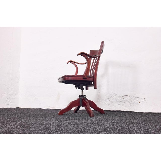 Thonet Vintage Capua Chair in Beech and Mahogany by Adolf Loos for Thonet, 1920s For Sale - Image 4 of 18