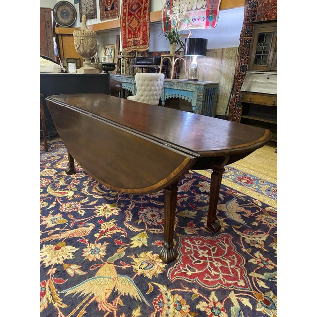 Late 20th Century English Oval Drop Leaf Dining Table For Sale - Image 10 of 13