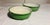 1940s Vintage Enamelware Bowls Set of Two Nesting Bowls Green Exterior With Off White Interior For Sale - Image 5 of 12