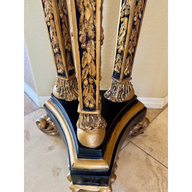 Empire Neo Classical Traditional Ram’s Head With Marble Top Pedestal Plinth For Sale - Image 4 of 12
