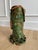 Contemporary Signed 1981 Sculptural Studio Pottery Vessel With Loop Handles, Brown & Green Speckled Glaze For Sale - Image 3 of 8