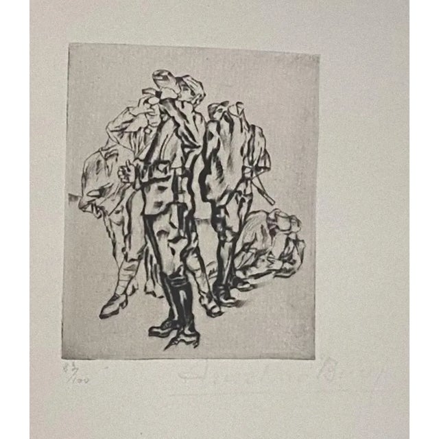 Anselmo Bucci, Military, Etching, 1917 For Sale