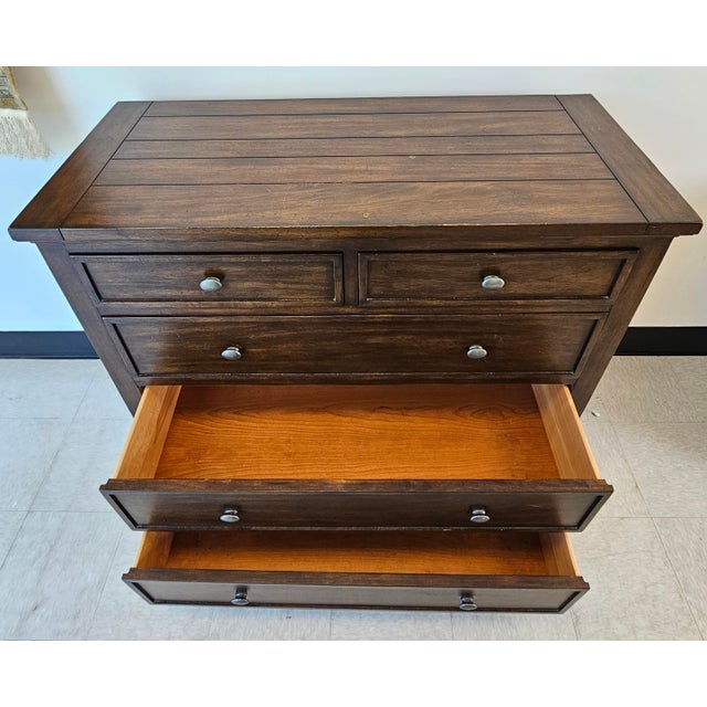 Wood Ethan Allen Reeves Collection Chest of Drawers For Sale - Image 7 of 12