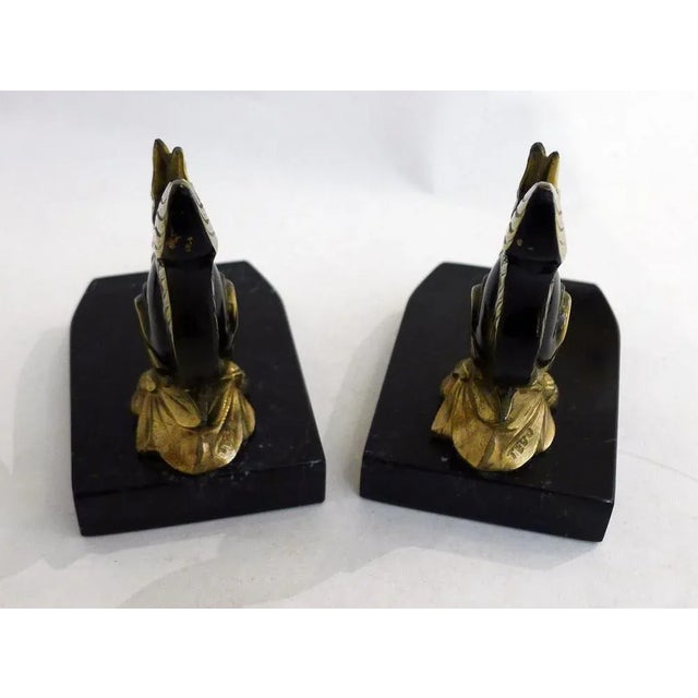 Art Deco Squirrel Sculptures with Black Marble Base by Tedd, 1930s, Set of 2 For Sale - Image 6 of 12