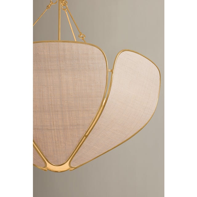 Hudson Valley Lighting Bayville 31.75 in. 6 Light Pendant in Vintage Gold Leaf Finish For Sale In New York - Image 6 of 8