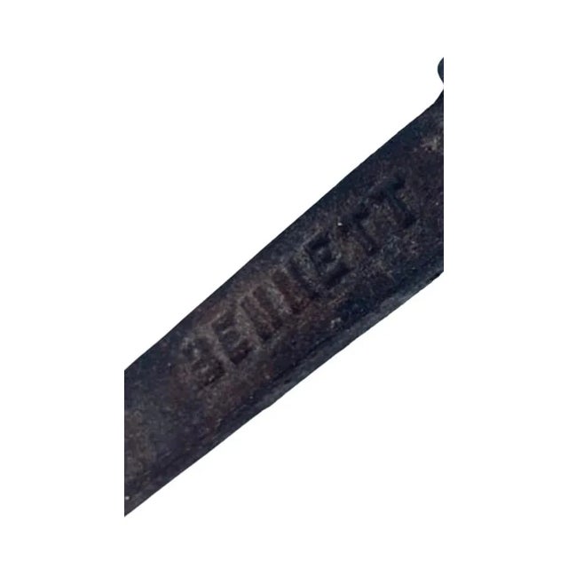 Black Vintage 50s Mid Century Modern Art Deco Donald Deskey Wrought Iron & Brass Fireplace Andirons For Sale - Image 8 of 11