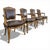 Animal Skin Louis XV Leather Armchairs, Set of 4 For Sale - Image 7 of 7