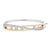 Crossing Diamond Channel Set 14k Multi-Color Gold Bangle Bracelet For Sale