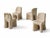 This set of four Dalila armless outdoor chairs designed by Gaetano Pesce for Cassina presents a striking contemporary...