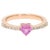 Natural 1.00 cts Pink Sapphire & 0.18 cts diamonds heart ring in 18k gold For Sale - Image 15 of 18