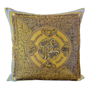 Maison Du Lab Rare Silk Pillow With Motive Animaux Solaire by Hermes , 16" X 16".