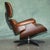 Set of Brown Leather Lounge Armchair and Ottoman with Bentwood Frame from Artsome For Sale - Image 17 of 18