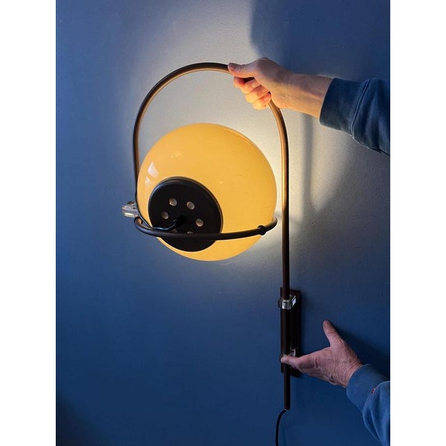 Mid-Century Space Age Mushroom Arc Wall Lamp from Herda For Sale - Image 9 of 13