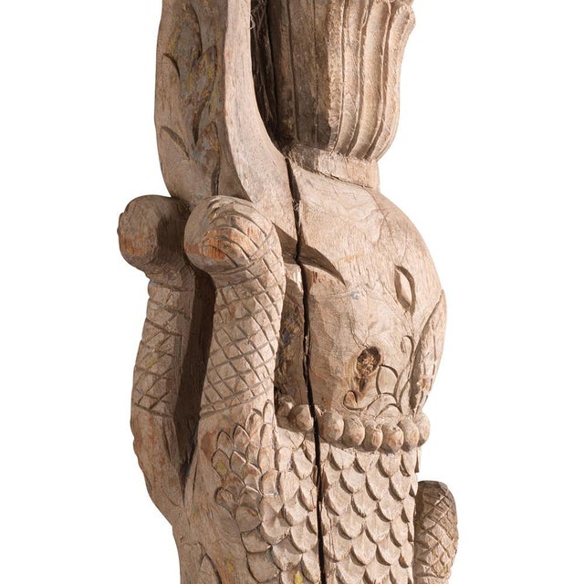 Vintage Carved Yali Temple Bracket, 1940s For Sale - Image 3 of 6
