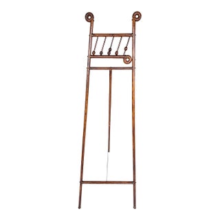 Large Stick and Ball English Victorian Campaign Floor Easel in Turned Wood 1900s For Sale