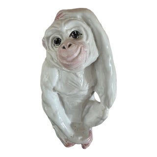 Vintage Ceramic Monkey Statue For Sale