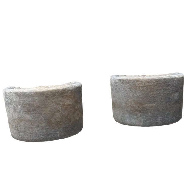 Mid Century Modern Milo Baughman Style Swivel Barrel Tub Chairs - A Pair For Sale - Image 9 of 11