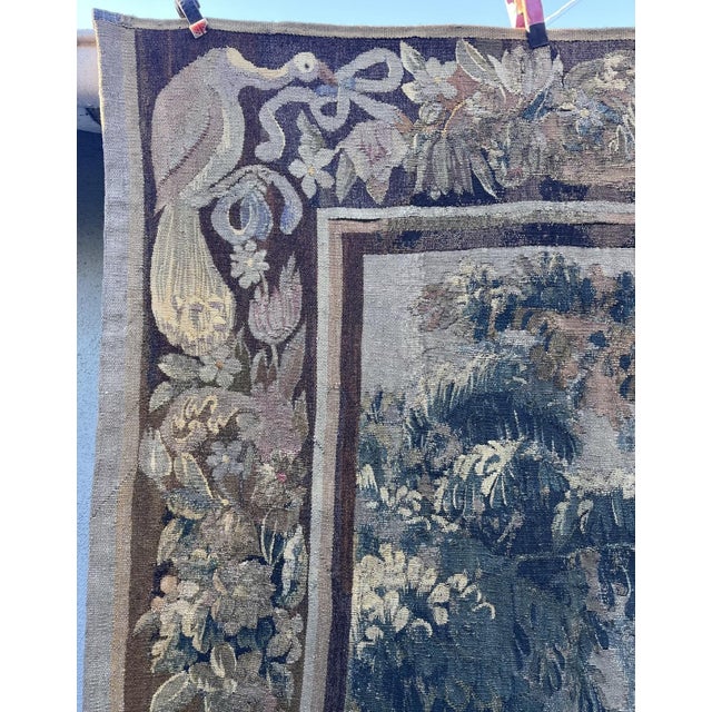18th Century French Verdure Tapestry For Sale - Image 9 of 14