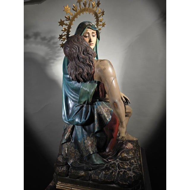 19th Century Sculpture The Pieta, 1800s For Sale - Image 13 of 18