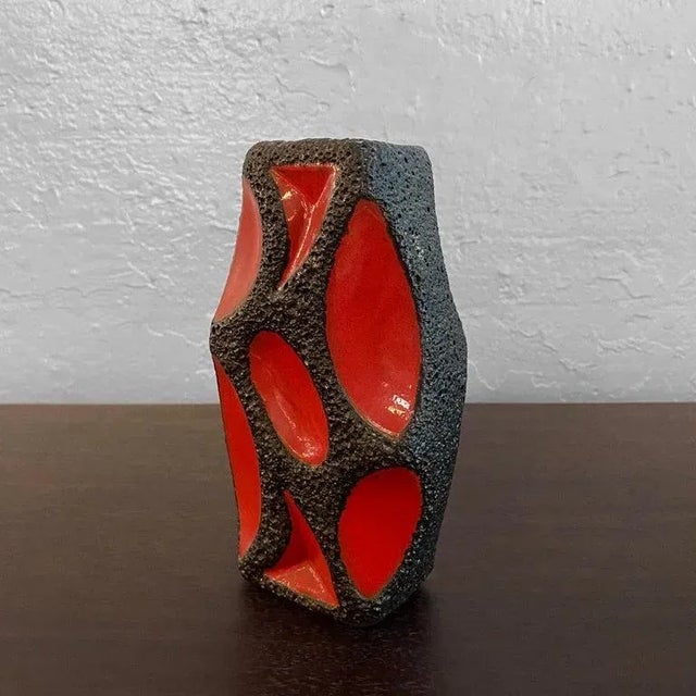 Roth Keramik 1960s West German Fat Lava Guitar Vase by Roth Keramik For Sale - Image 4 of 11
