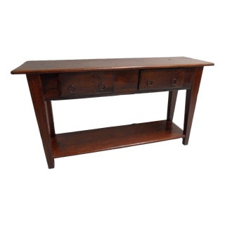 Antique Spanish Sidetable with Two Drawers, 1890s For Sale