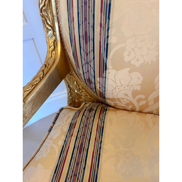 Antique Louis XVI French Giltwood Bergère Armchairs, 1920, Set of 4 For Sale - Image 13 of 17