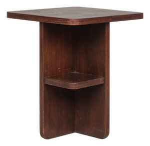 Vintage Art Deco French Wooden Side Table, 1950s