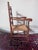 Mid 20th Century Vintage Tell City/Ethan Allen Style Colonial Early American Ladderback Dining Wooden Armchair, Woven Rush Seat For Sale - Image 5 of 12