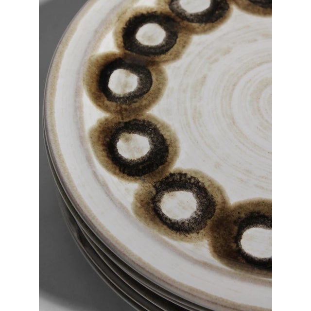Hand-Painted Ceramic Plates by Gerda Heuckeroth for Ceramano, 1960s, Set of 6 For Sale - Image 3 of 8