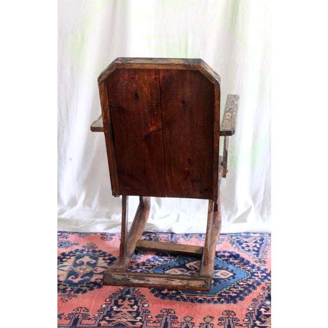 1940s Hand Carved and Handmade Rustic Rocker For Sale - Image 12 of 18