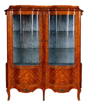 Baroque Style Showcase Cupboard, Late 20th Century