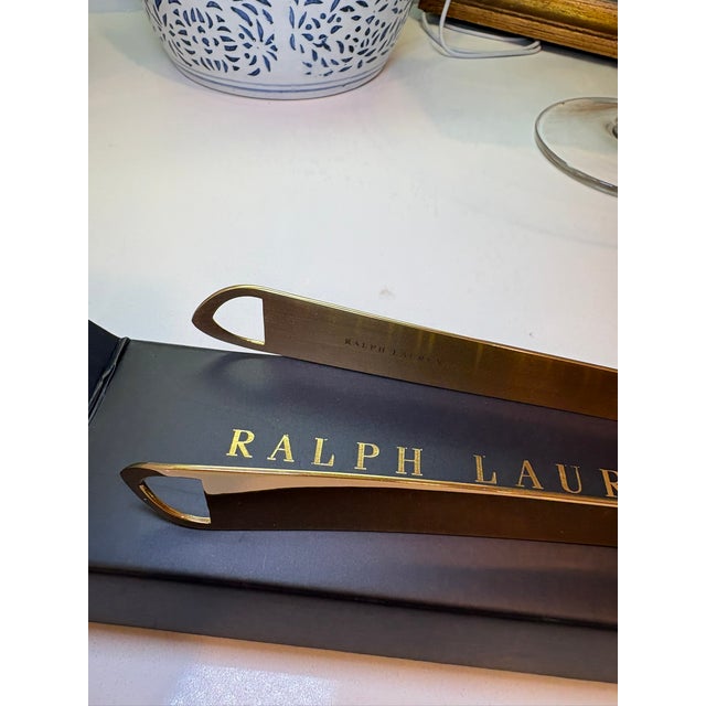 Ralph Lauren Home Garrett Equestrian Canvas Leather Ice Bucket With Glass Insert For Sale - Image 13 of 13