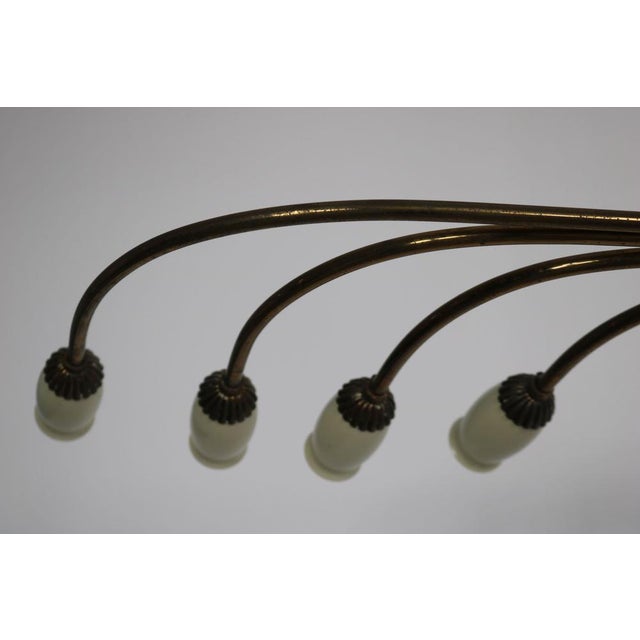 Black Italian Brass Lamp, 1950s For Sale - Image 8 of 18
