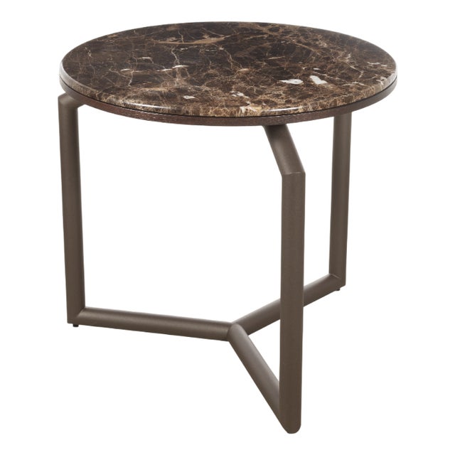 Quantas Table with Marble Top by Fabian Pellegrinet Conte For Sale