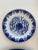 Ceramic Olive and Navy Blue Chinoiserie Flowers and Borders Wall Plate Curation-Set of 9 For Sale - Image 7 of 13