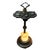 Art Deco chrome Astray Stand featuring a light-up art glass base. This dual-purpose accent lamp and ashtray piece boasts a...